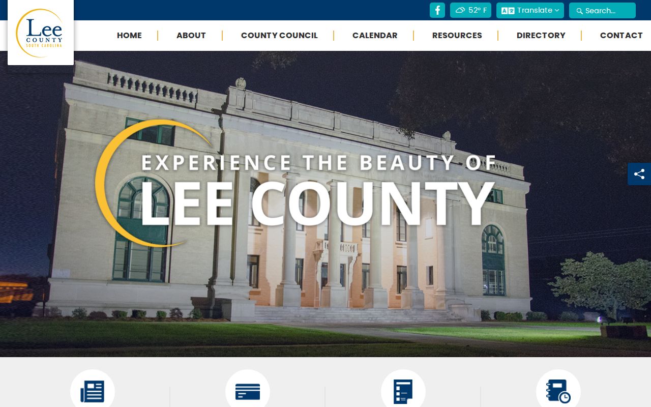 Lee County warrant records source, official county homepage