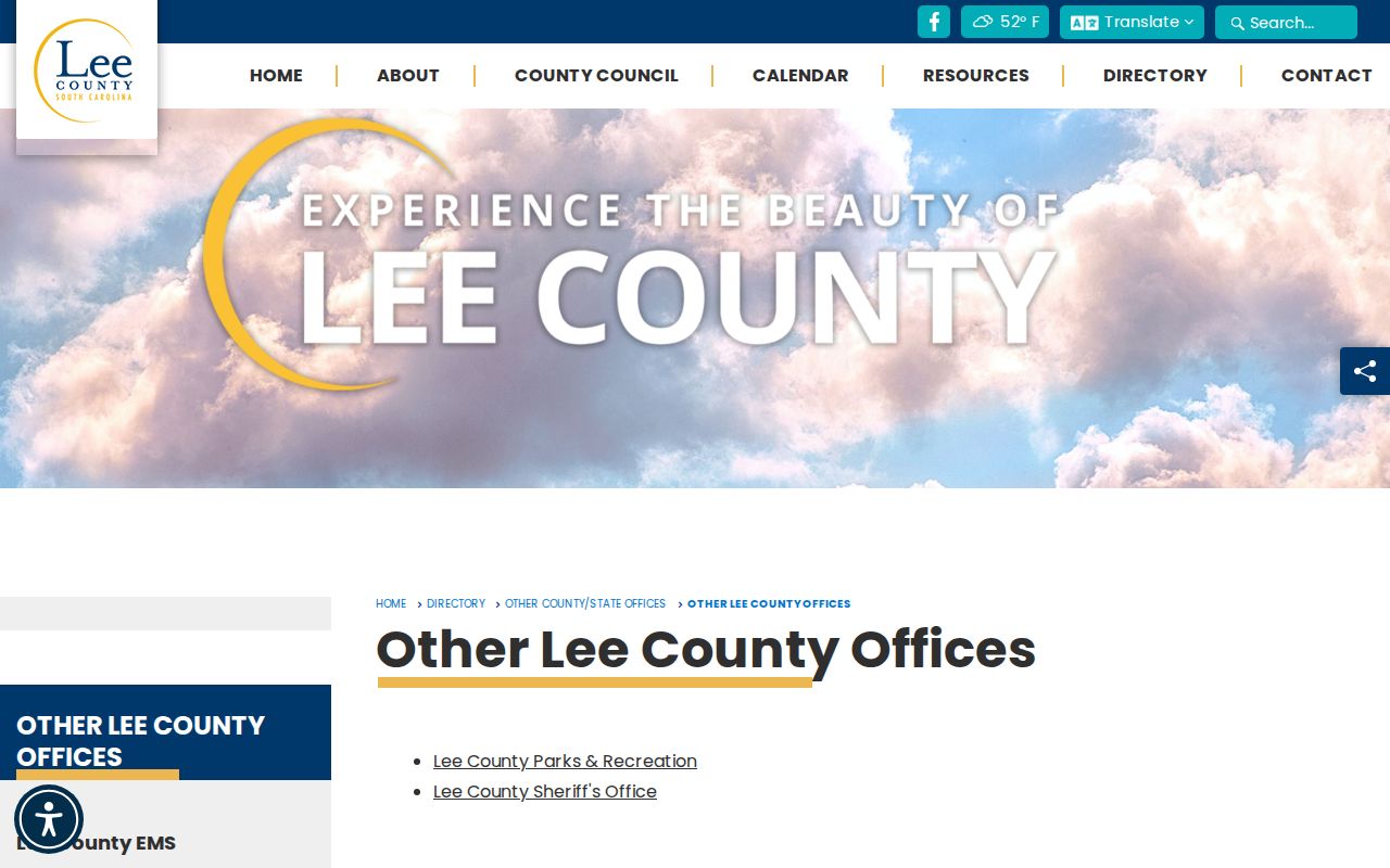 Lee County active warrant agency route, county directory link to sheriff