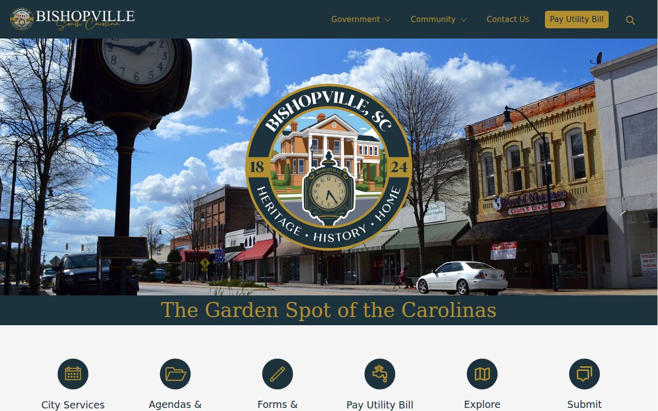 Bishopville warrant records context, official city homepage